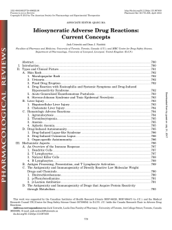 Idiosyncratic Adverse Drug Reactions