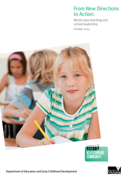 From New Directions to Action - Department of Education and