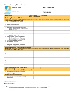 Application Review Worksheet