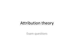 Attribution theory