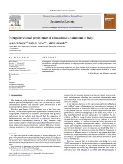 Intergenerational persistence of educational