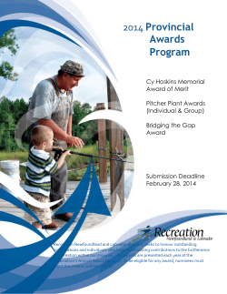 Provincial Awards Program