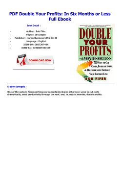 PDF Double Your Profits: In Six Months or Less Full