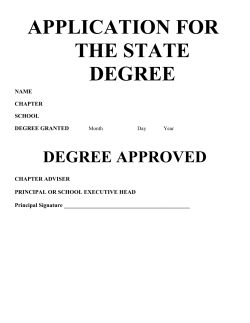 application for the state degree