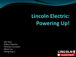 Lincoln Electric: Powering Up!