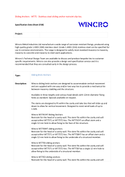 Sliding Anchors - WT75