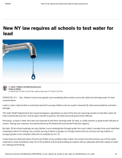 New NY law requires all schools to test water for lead
