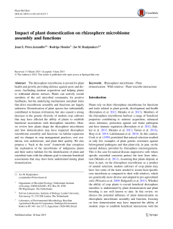 2015 Perez-Jaramillo_etal Impact of plant domestication on