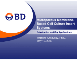 Microporous Membrane- Based Cell Culture Insert