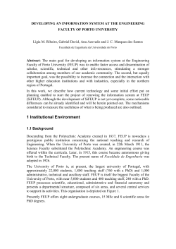 developing an information system at the engineering faculty of porto