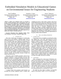 Embedded Simulation Models in Educational Games