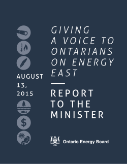giving a voice to ontarians on energy east