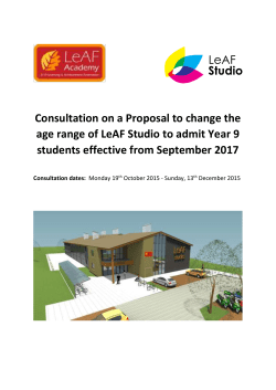 LeAF Studio Consultation to admit Y9