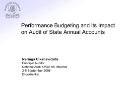 Performance budgeting, its impact on development of audit of