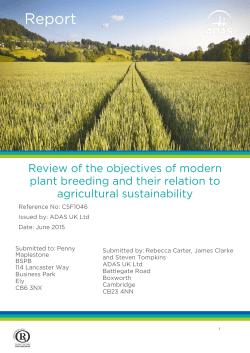 Review of the objectives of modern plant breeding and their relation