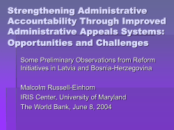 Administrative Appeals in Latvia