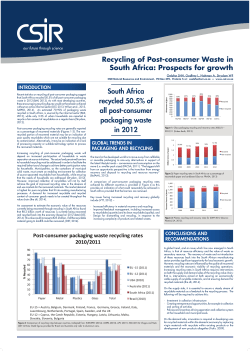South Africa recycled 50.5% of all post