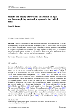 Student and faculty attributions of attrition in high and low