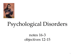 Psychological Disorders notes 16-3 objectives 12-15