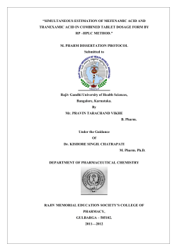 Mefenamic acid - Rajiv Gandhi University of Health Sciences