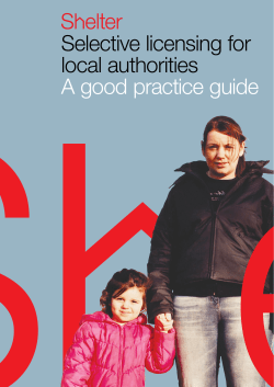Selective licensing for local authorities A good