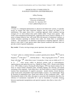 Sources for 1/f noise effects in human cognition and performance