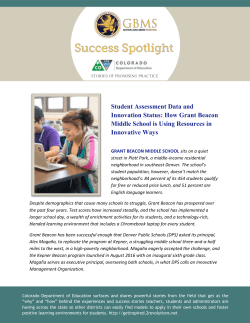 Grant Beacon Middle School - Colorado Department of Education