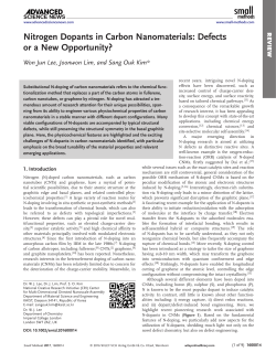 Nitrogen Dopants in Carbon Nanomaterials: Defects or a New