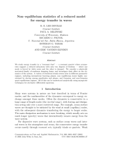 Non&ndash;equilibrium statistics of a reduced model for energy transfer in