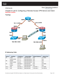 Lab: Chapter 8 Lab B, Configuring a Remote Access VPN Server