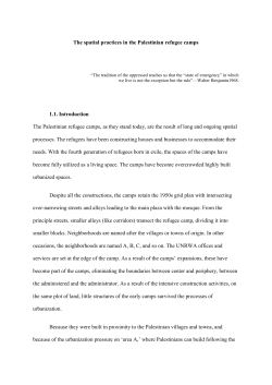The spatial practices in the Palestinian refugee camps