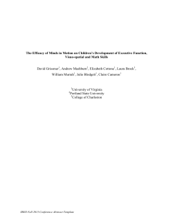 The Efficacy of Minds in Motion on Children`s Development of