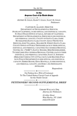 Petitioners` Second Supplemental Brief