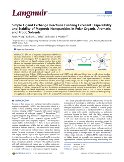 Simple Ligand Exchange Reactions Enabling Excellent