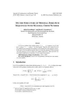 On the structure of minimal zero-sum sequences with maximal cross
