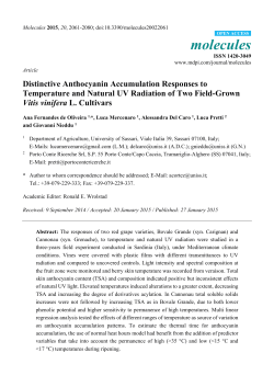 Distinctive Anthocyanin Accumulation Responses to Temperature