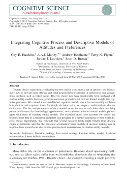 Integrating Cognitive Process and Descriptive Models of Attitudes
