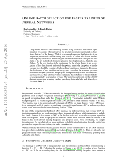 Online Batch Selection for Faster Training of Neural Networks