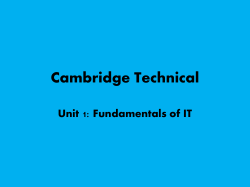 GCSE ICT - Pudsey Grangefield School