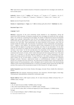 Supercritical carbon dioxide extraction of bioactive compounds from