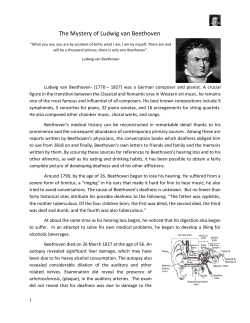 The Mystery of Ludwig van Beethoven &ldquo;What you are, you are by