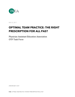 optimal team practice: the right prescription for all pas?