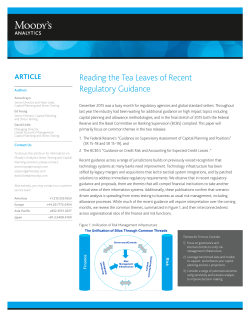 Reading the Tea Leaves of Recent Regulatory