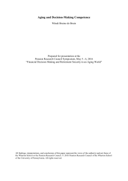Aging and Decision-Making Competence