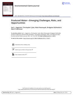 Produced Water---Emerging Challenges, Risks