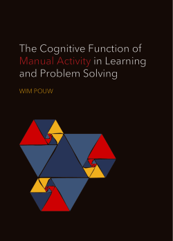 The Cognitive Function of Manual Activity in Learning and Problem
