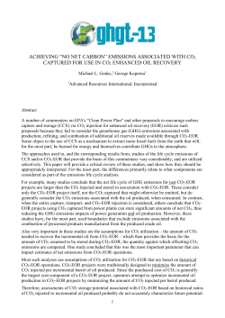 ACHIEVING &ldquo;NO NET CARBON&rdquo; EMISSIONS ASSOCIATED WITH