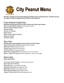 City Peanut Menu Menu
