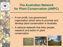 ANPC Presentation - Australian Network for Plant Conservation