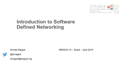 Introduction to Software Defined Networking